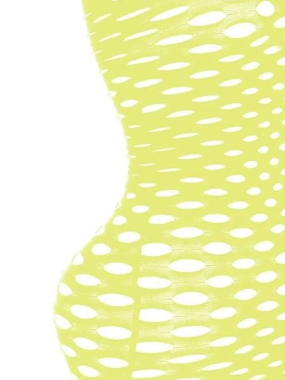 Women Yellow Sleeveless Pull On Mesh Lingerie Chemise Nightwear Fishnet Body Sui - Picture 3 of 6